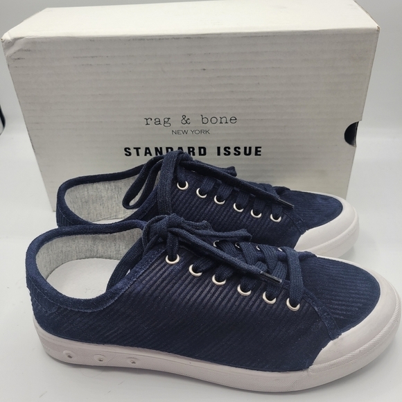 NWB Rag & Bone standard issue laceup shoes size 7 navy corduroy